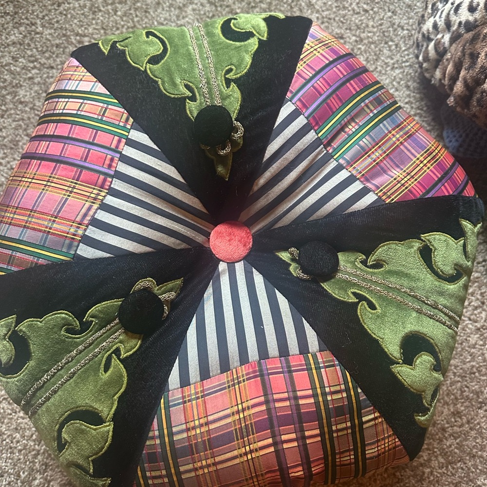 MacKenzie Childs Patchwork Footstool
